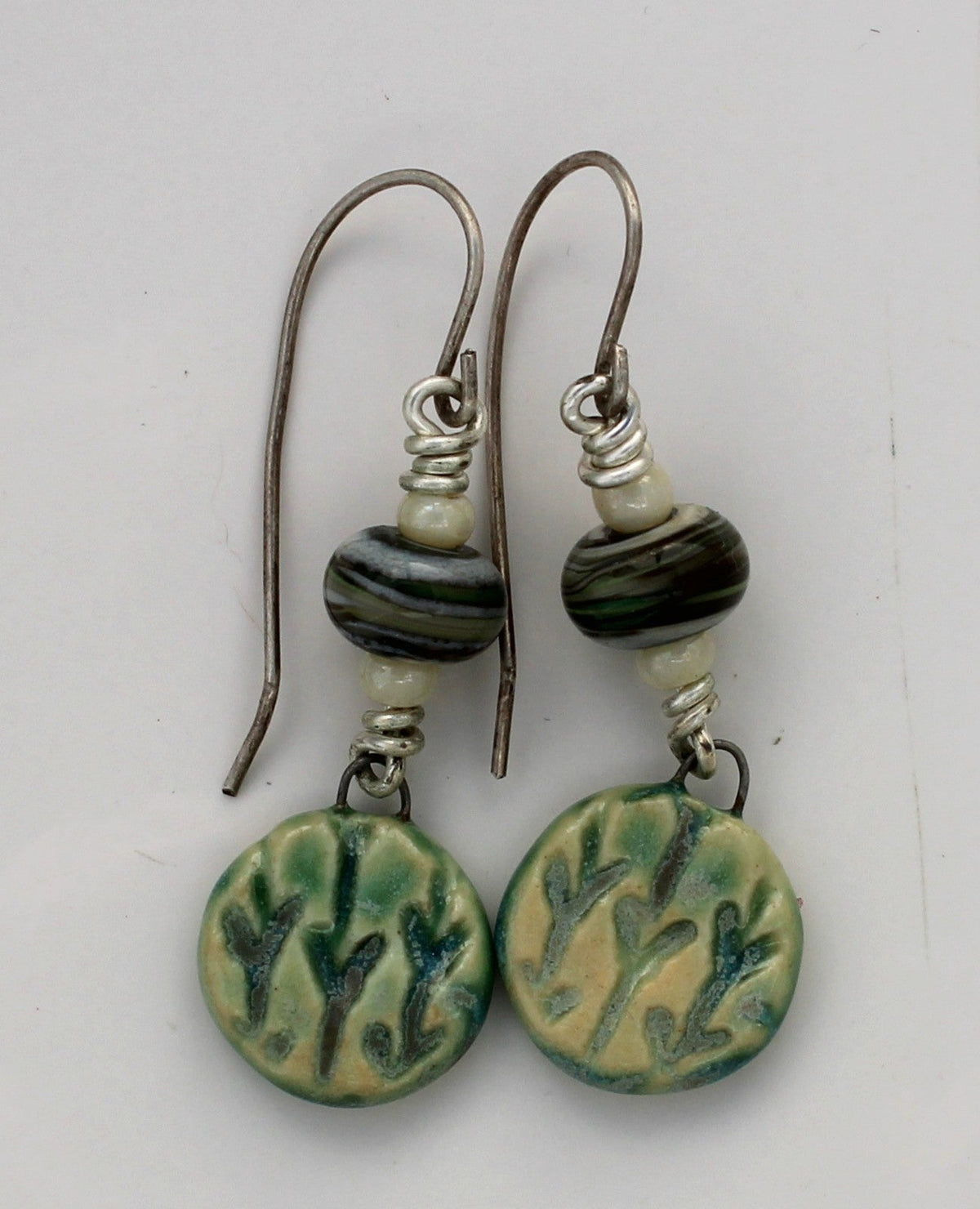 Multi Bead Ceramic Earrings