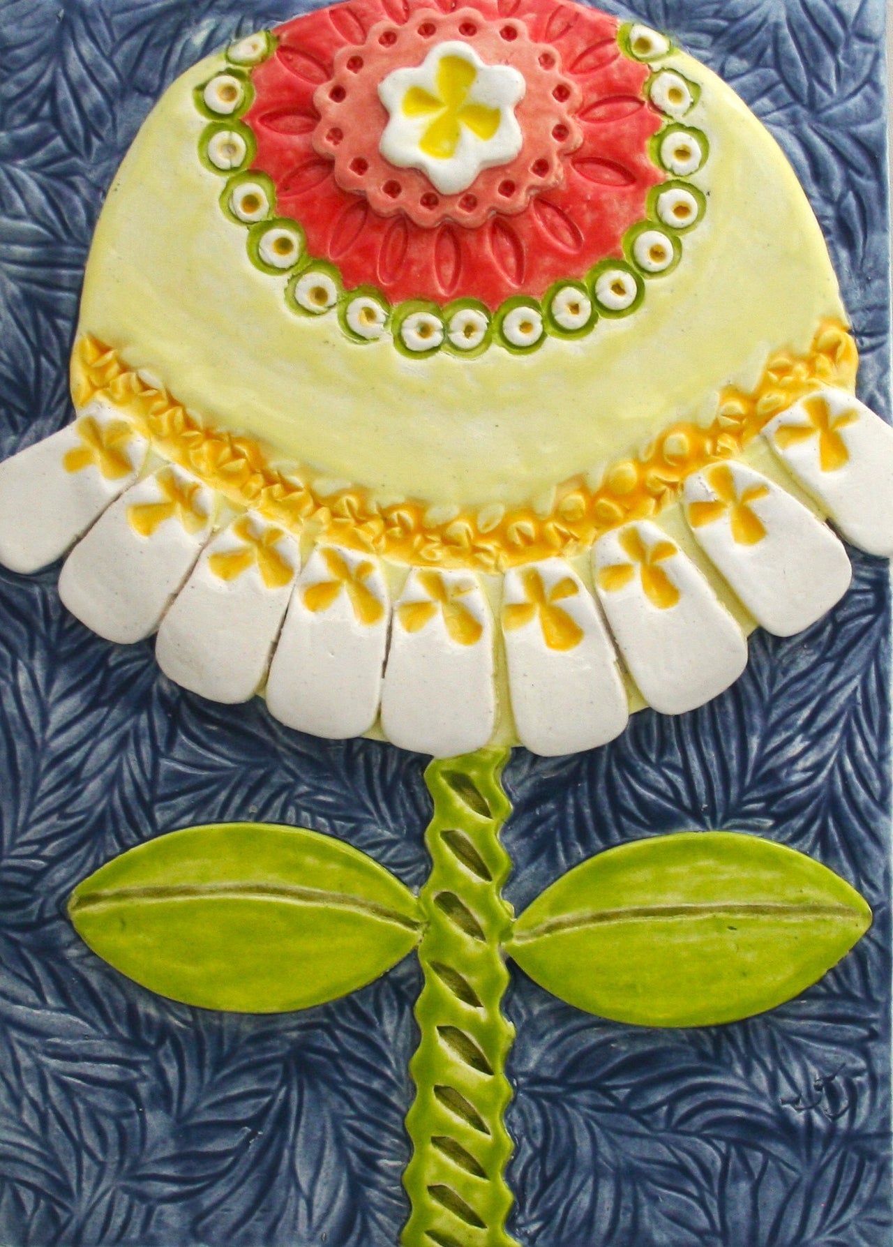 Flower Ceramic Wall Art Tile 8