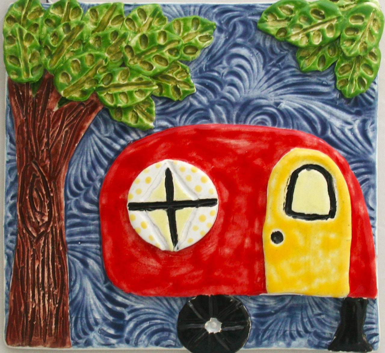 Camper Ceramic Wall Art Tile 1