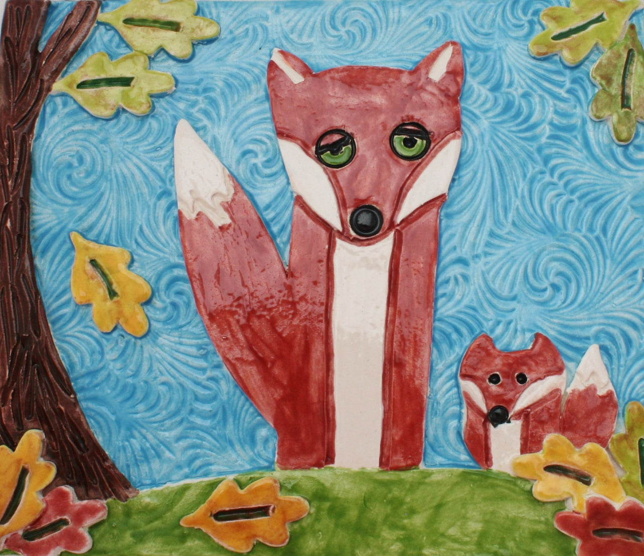 Fox Ceramic Wall Art Tile 1