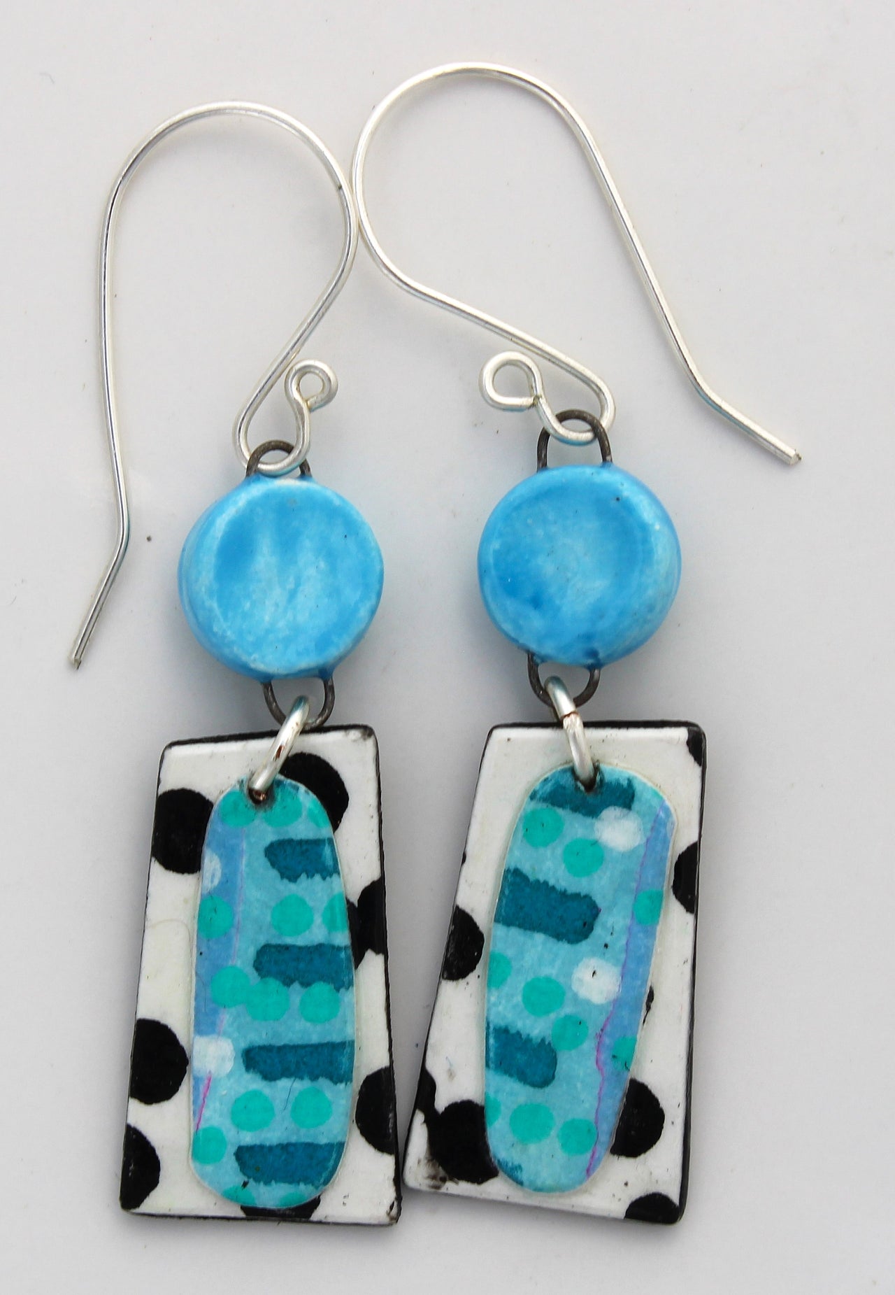 Hand-Painted Paper Earrings 1006