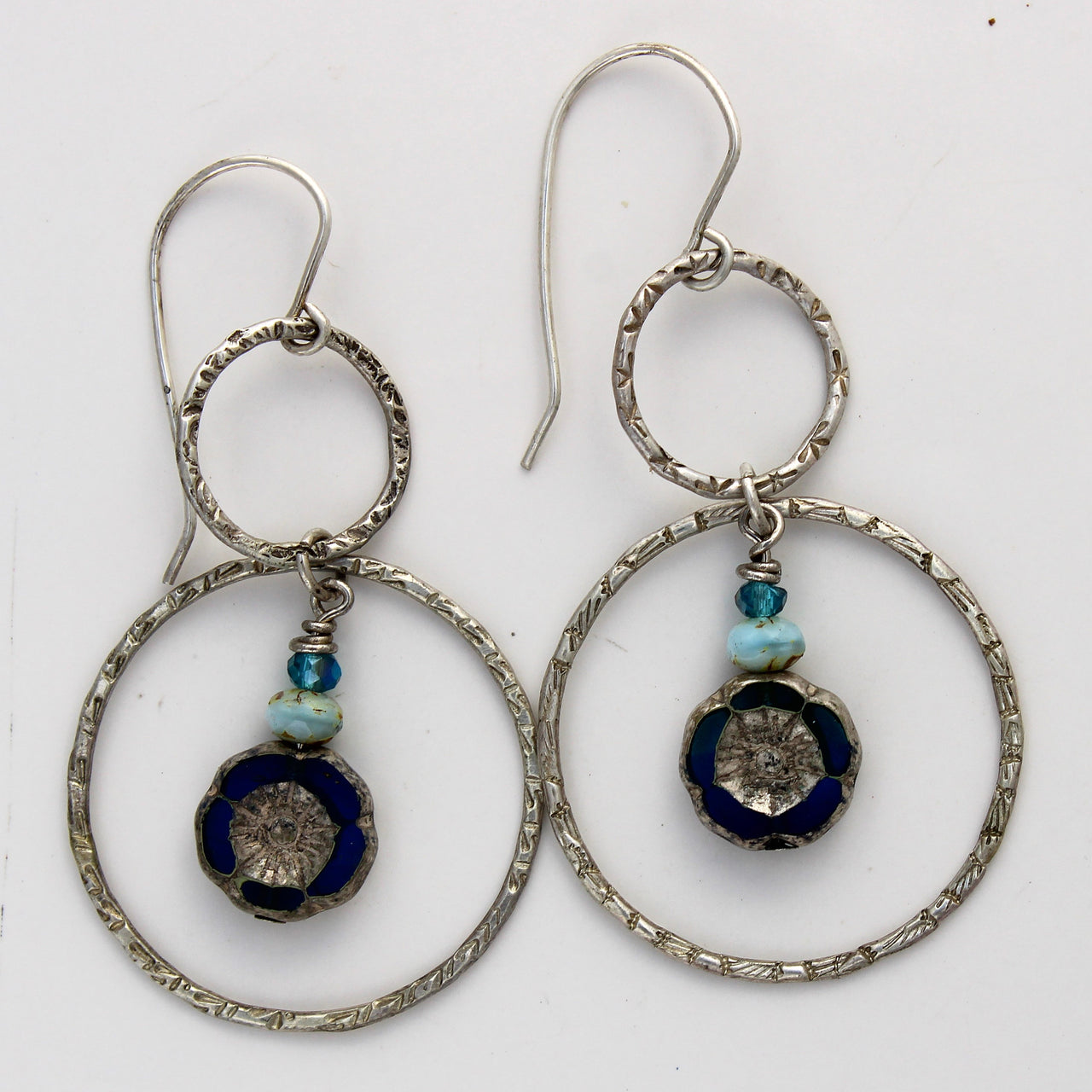Sterling Silver and Bead Earrings 1 1007