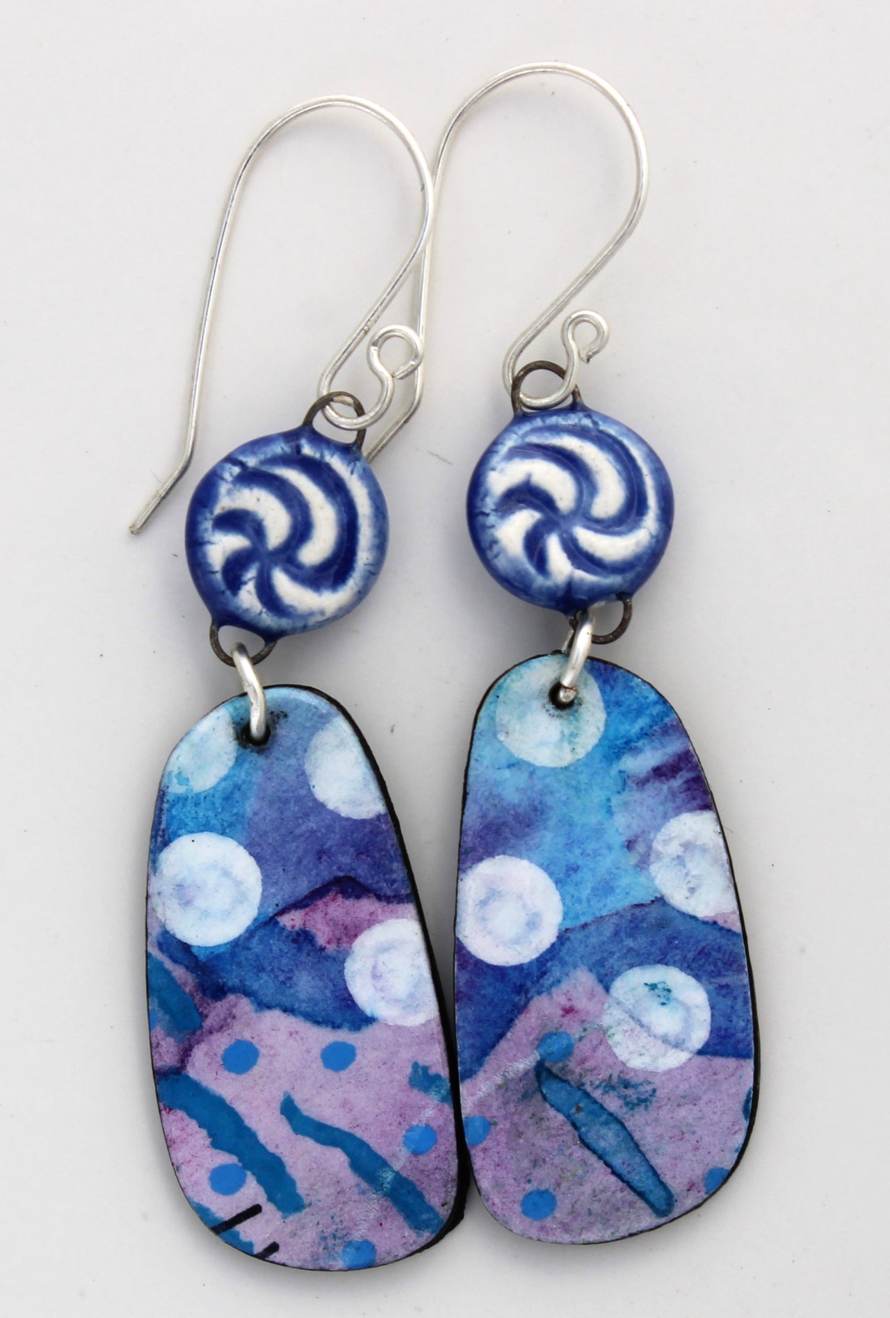 Hand-Painted Paper Earrings 1009
