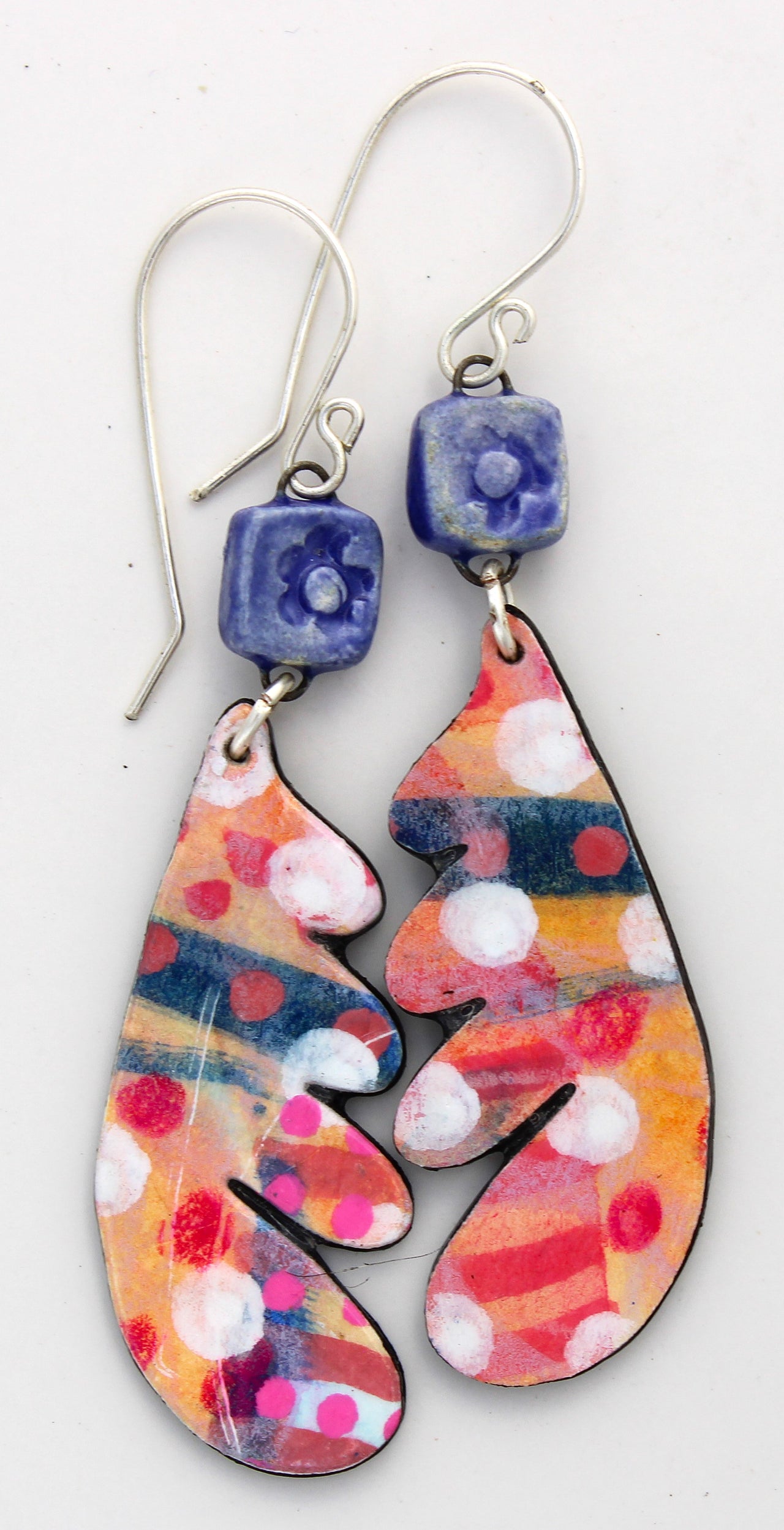 Hand-Painted Paper Earrings 1011