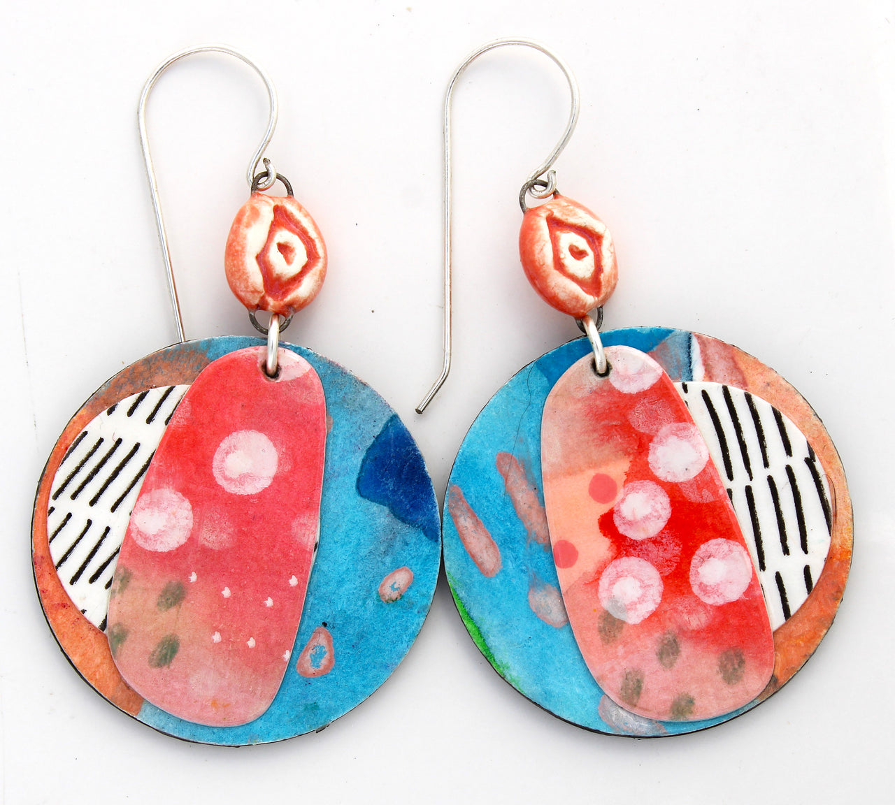 Hand-Painted Paper Earrings 1012