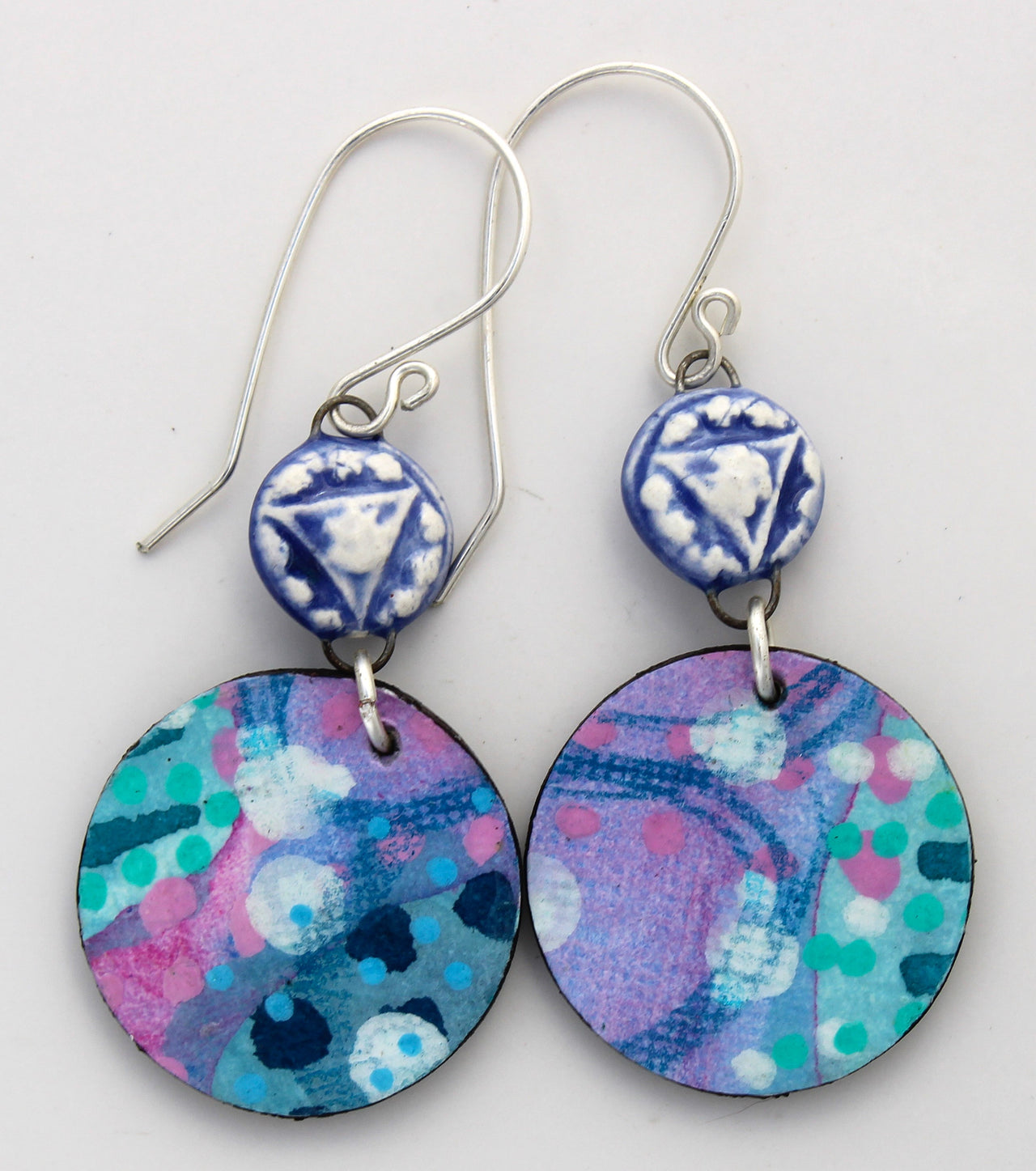 Hand-Painted Paper Earrings 1014