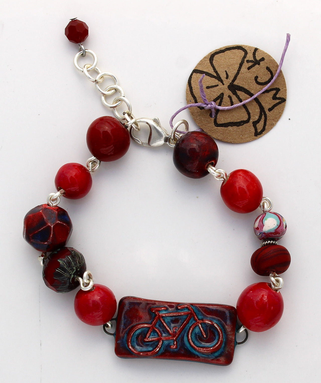 Red Bicycle Bracelet