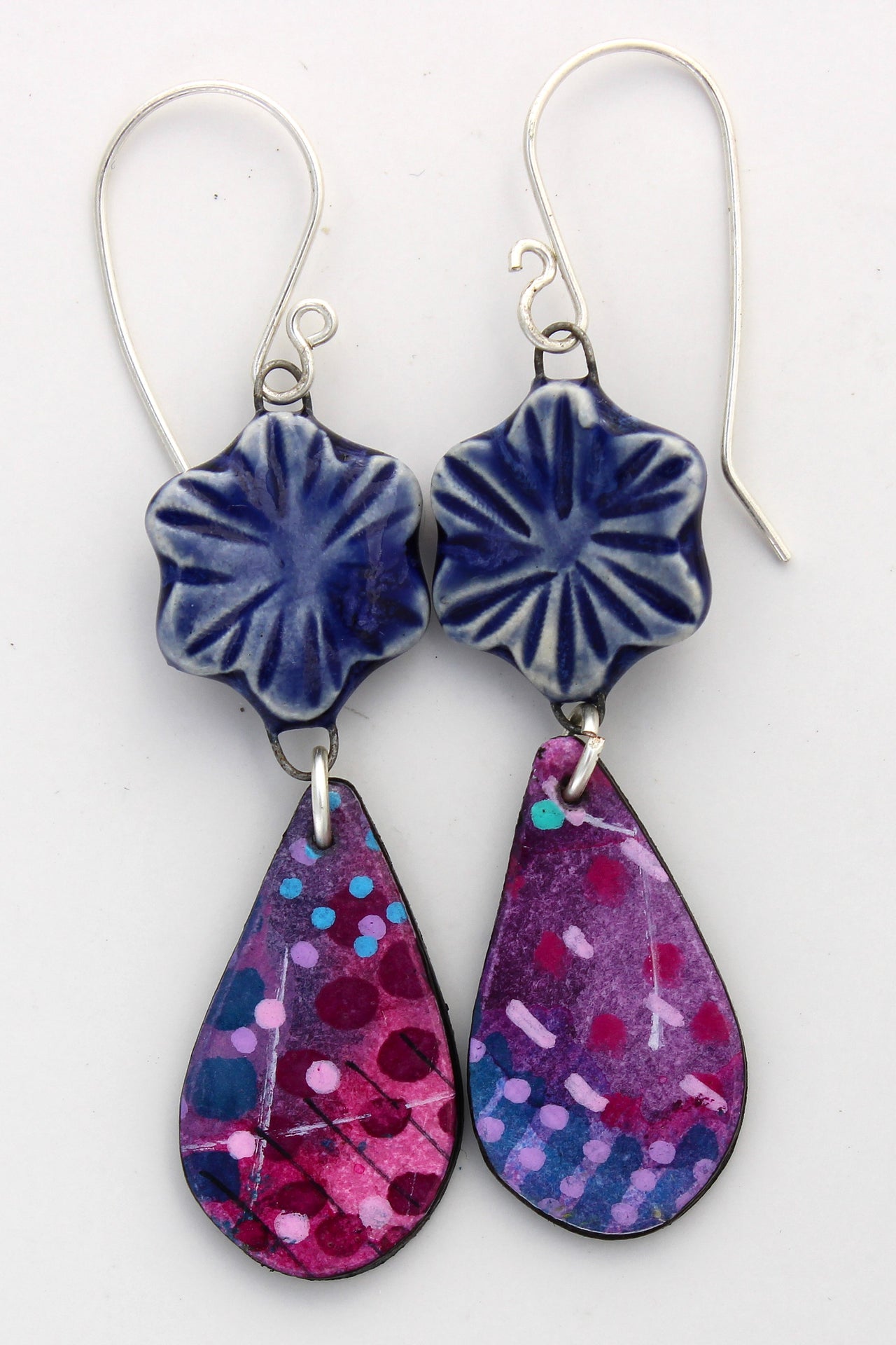 Hand-Painted Paper Earrings 1016