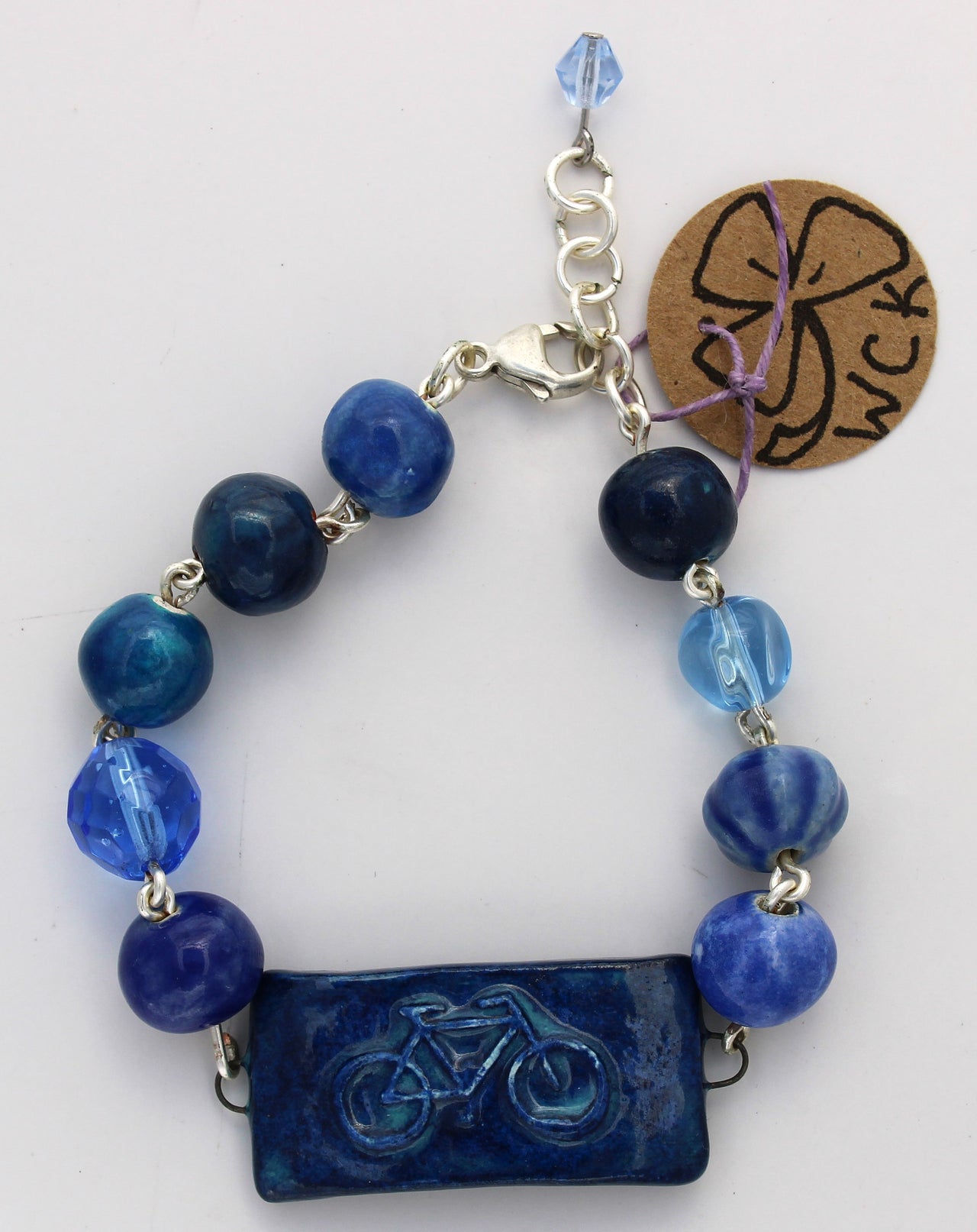 Blue Bicycle Bracelet