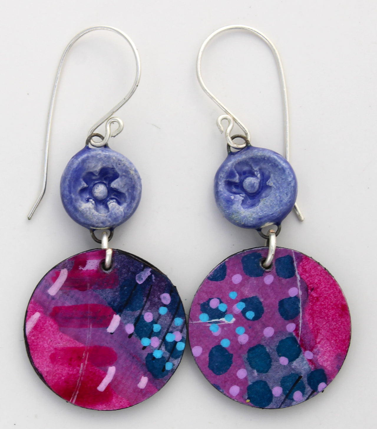 Hand-Painted Paper Earrings 1022