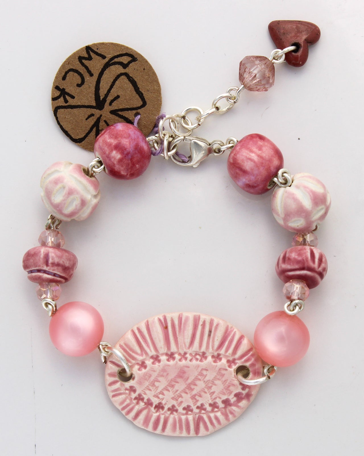Pink Flower Bracelet