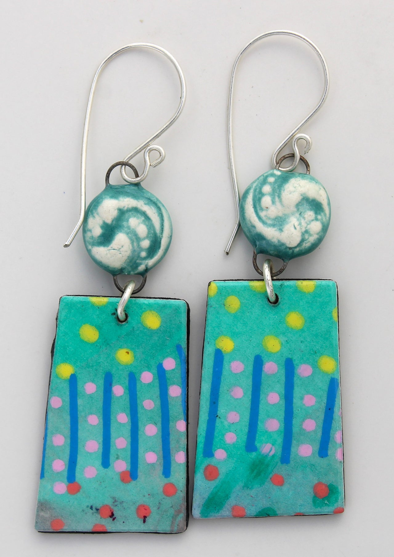 Hand-Painted Paper Earrings 1023