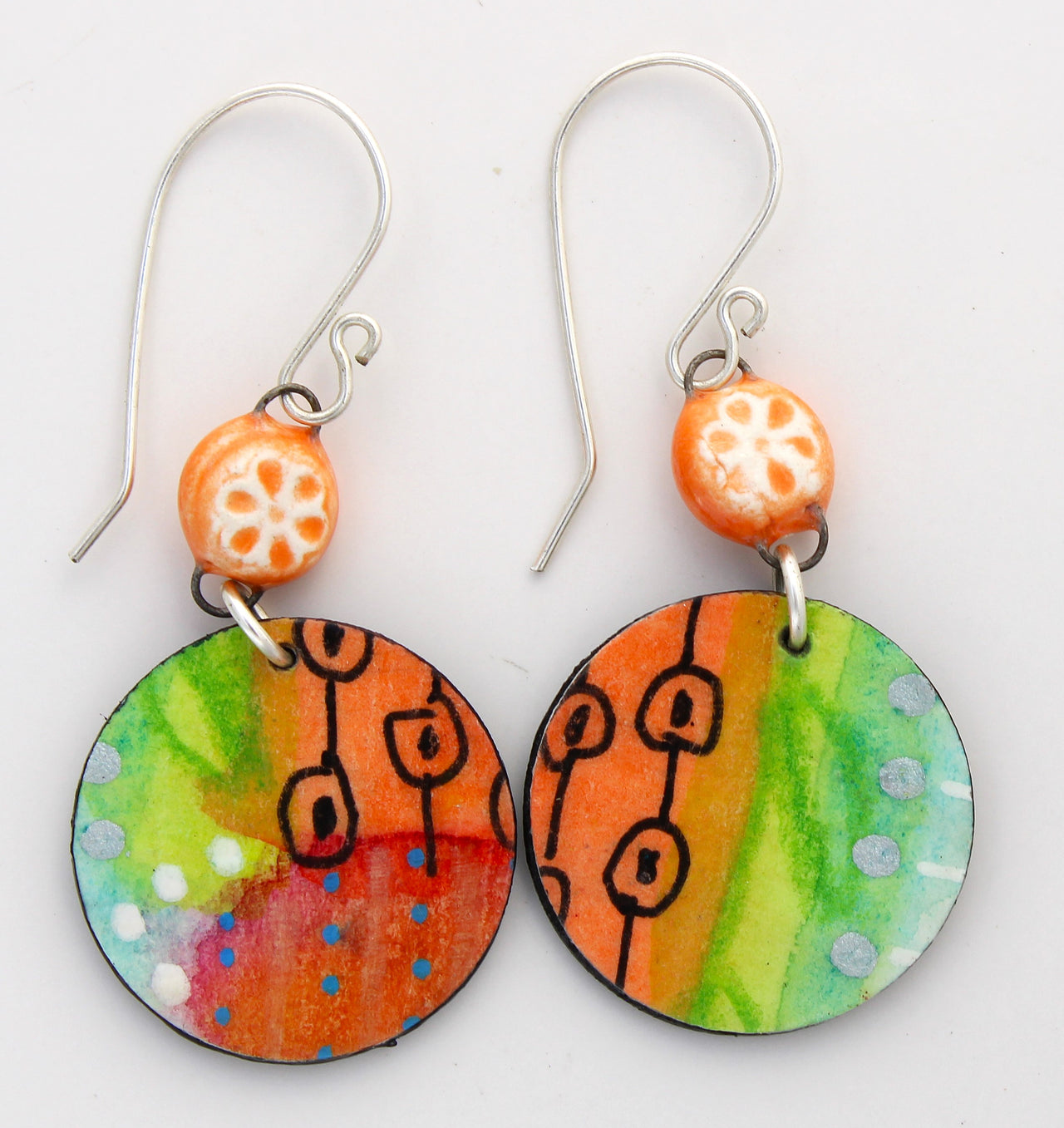 Hand-Painted Paper Earrings 1024