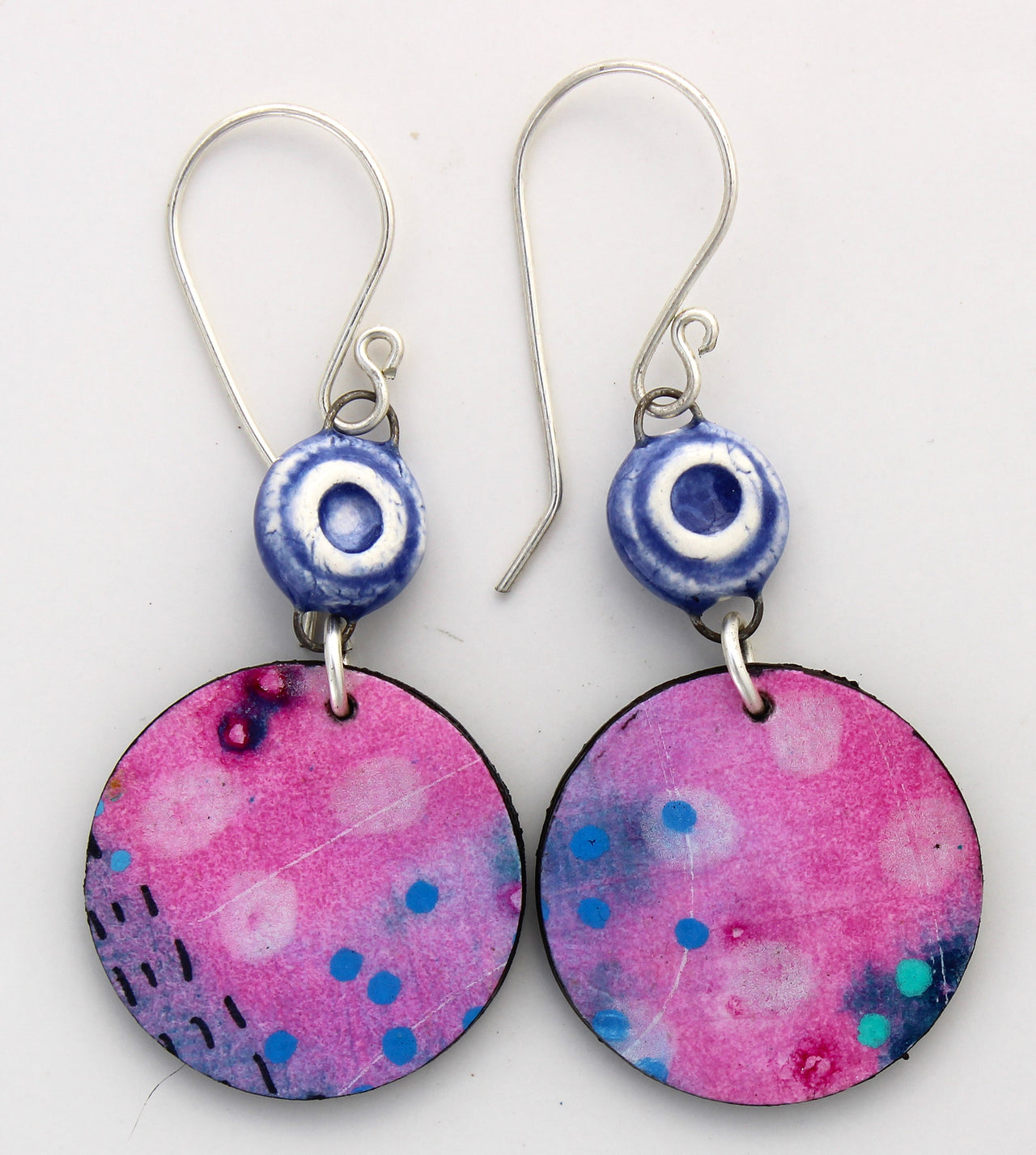 Hand-Painted Paper Earrings 1029