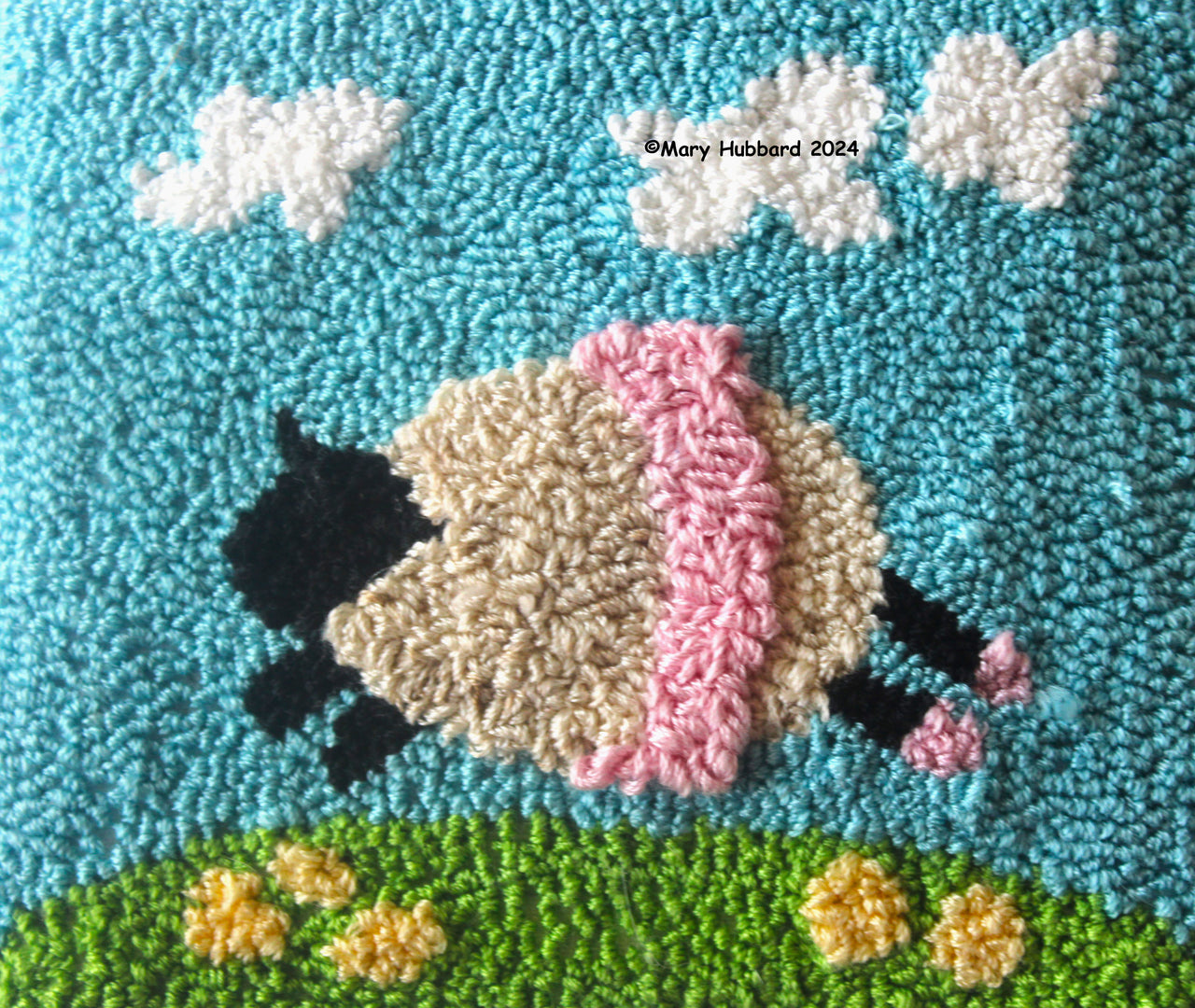 Ballerina Sheep Punch Needle Embroidery PDF Pattern