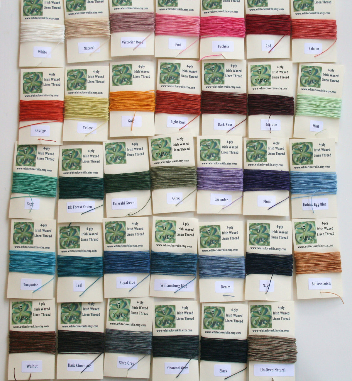 4 Ply Irish Waxed Linen Thread - 5 Yards