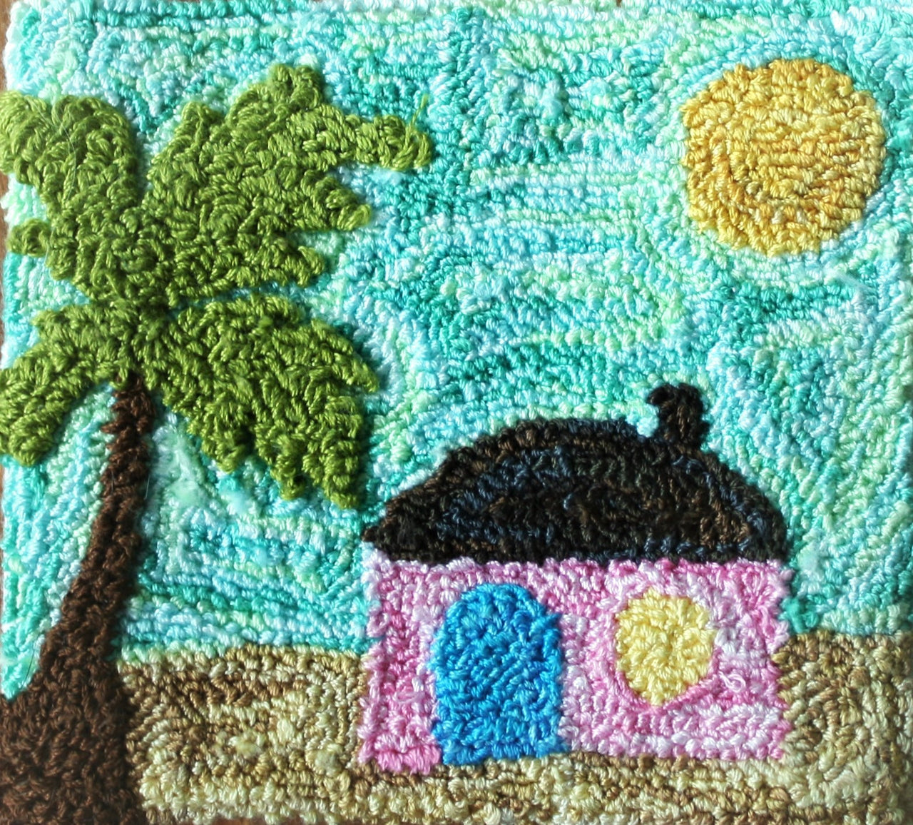 Beach House Punch Needle Embroidery Pattern