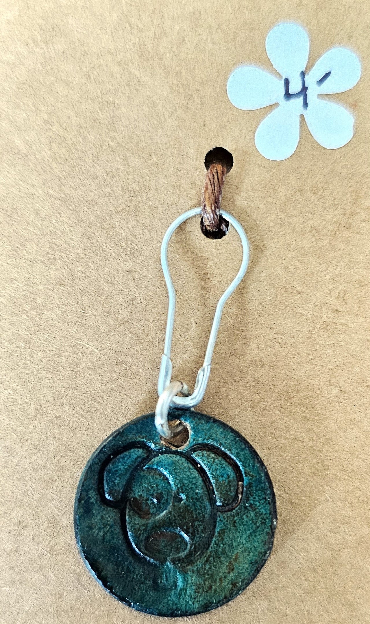 Leather Dog Progress/Stitch Marker