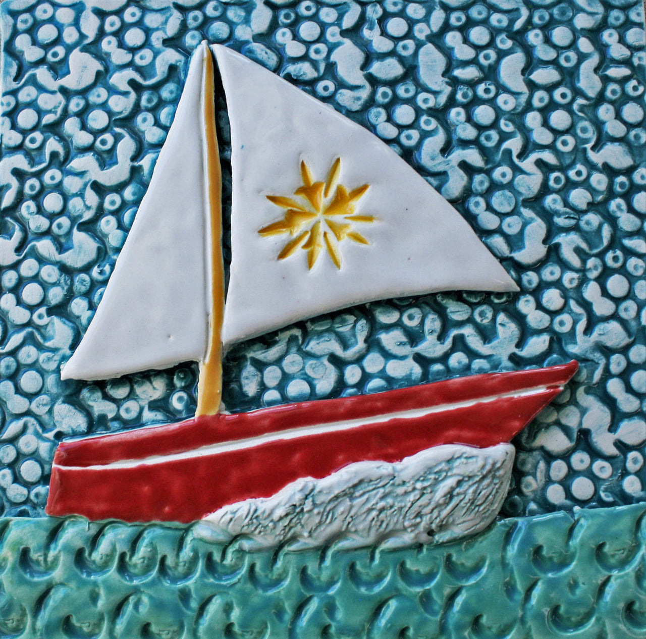Sailboat Wall Art Tile