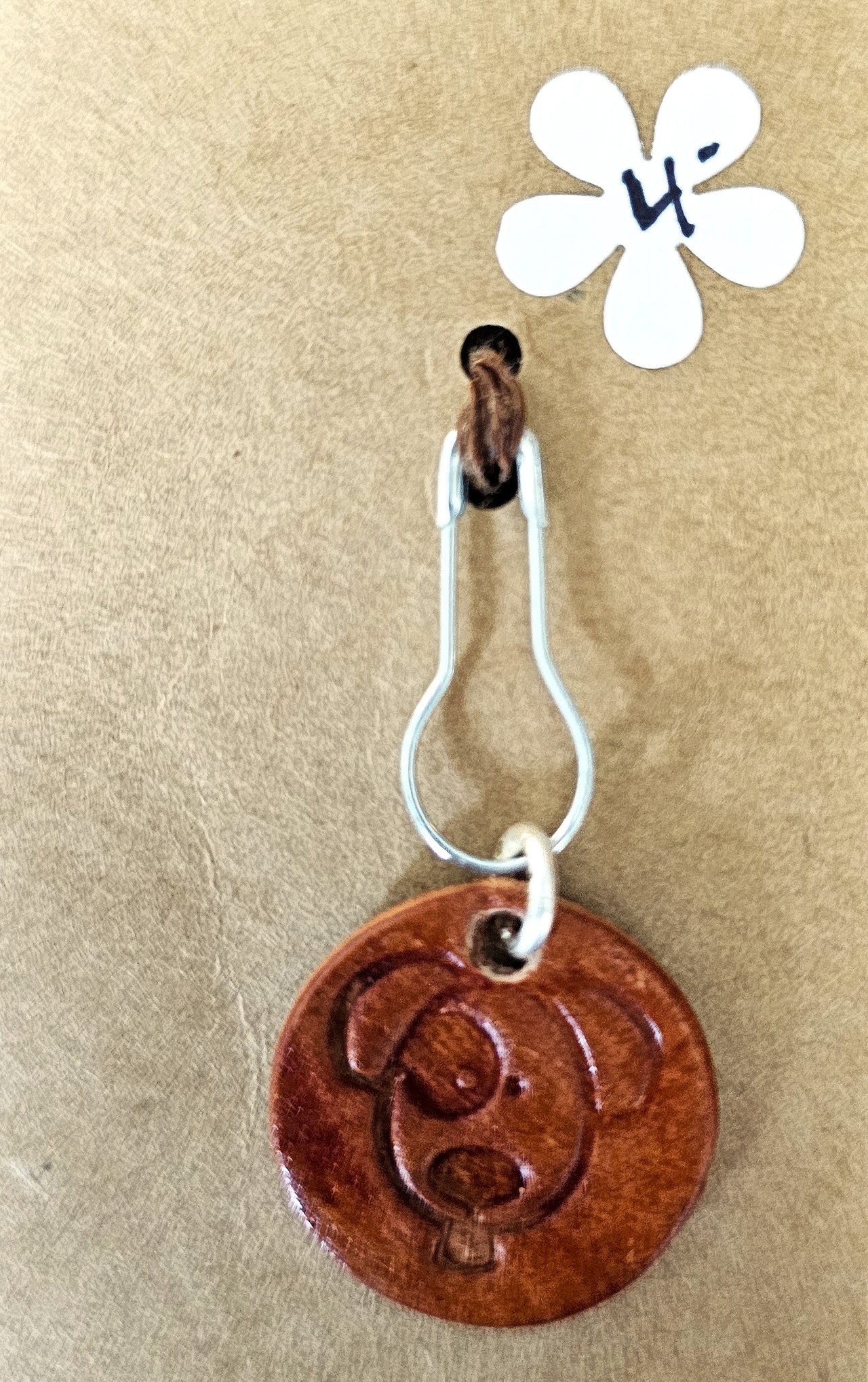 Leather Dog Progress/Stitch Marker