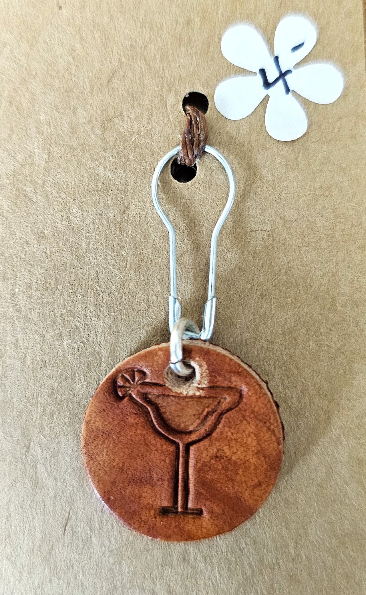 Leather Martini Progress/Stitch Marker