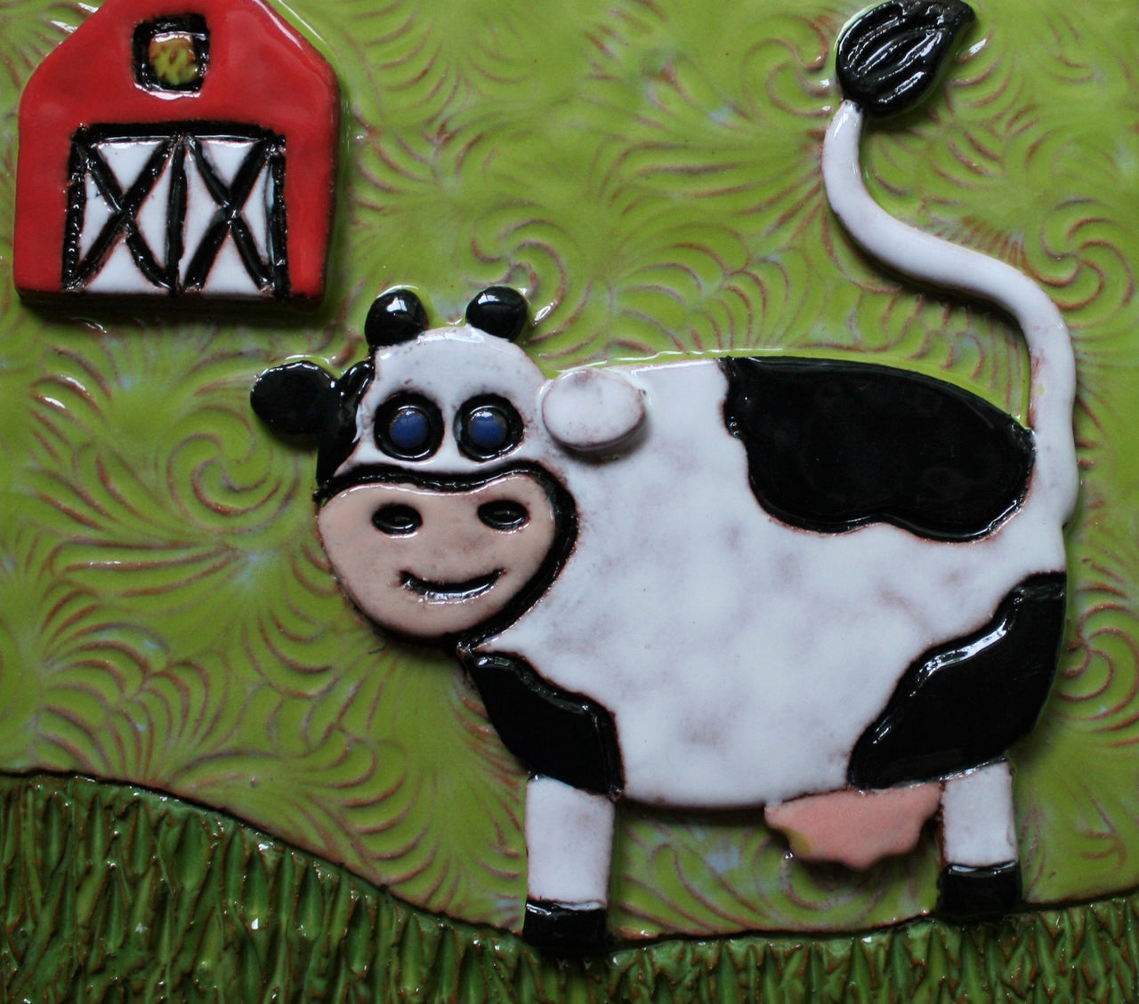 Cow Ceramic Wall Art Tile