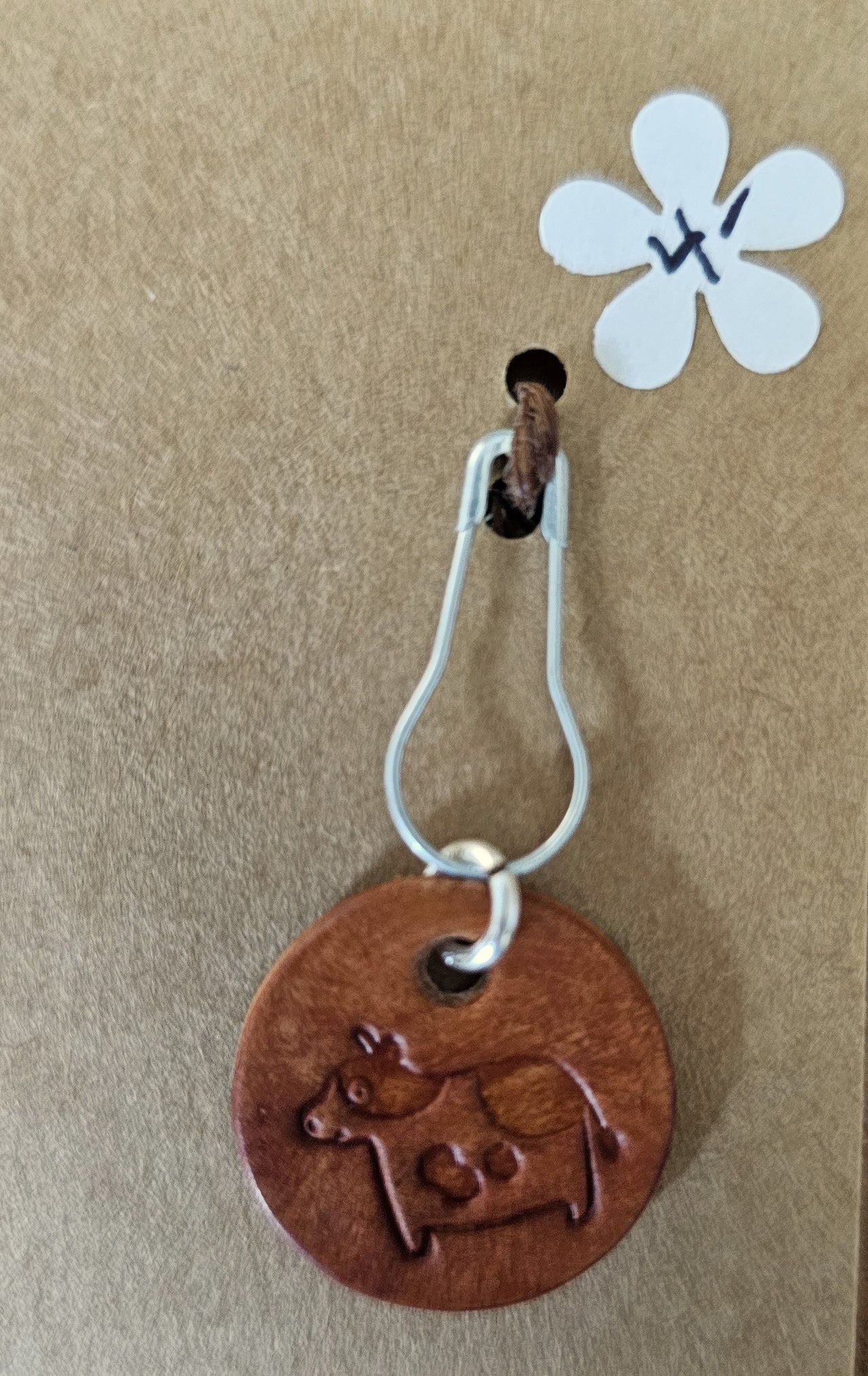 Leather Farm Animals Progress/Stitch Marker