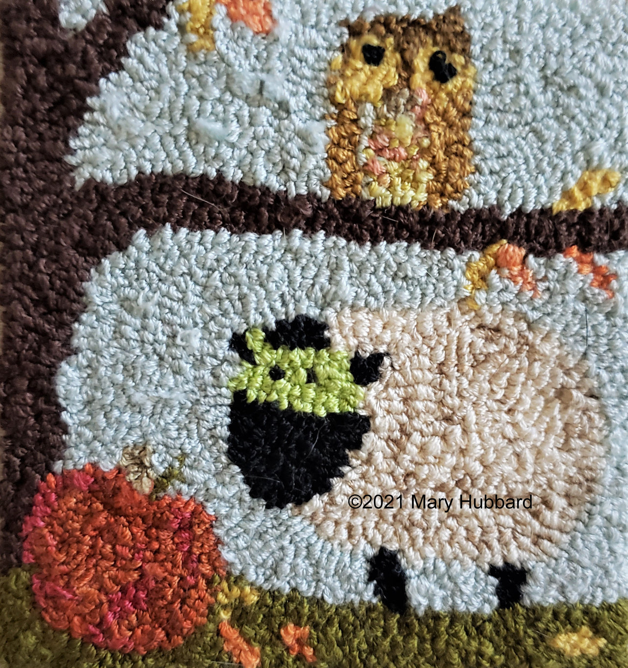 Halloween Sheep Punch Needle Embroidery PDF Pattern