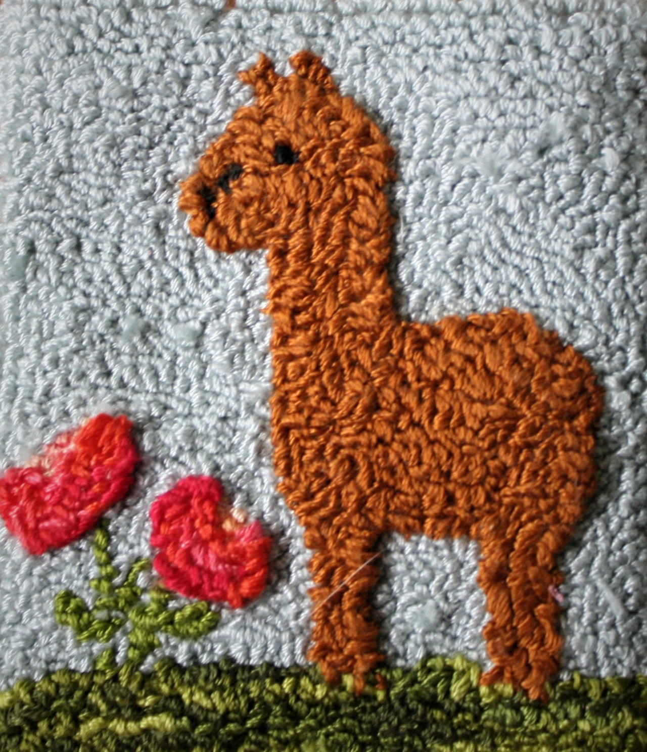 Happy Alpaca Punch Needle Embroidery PDF Pattern