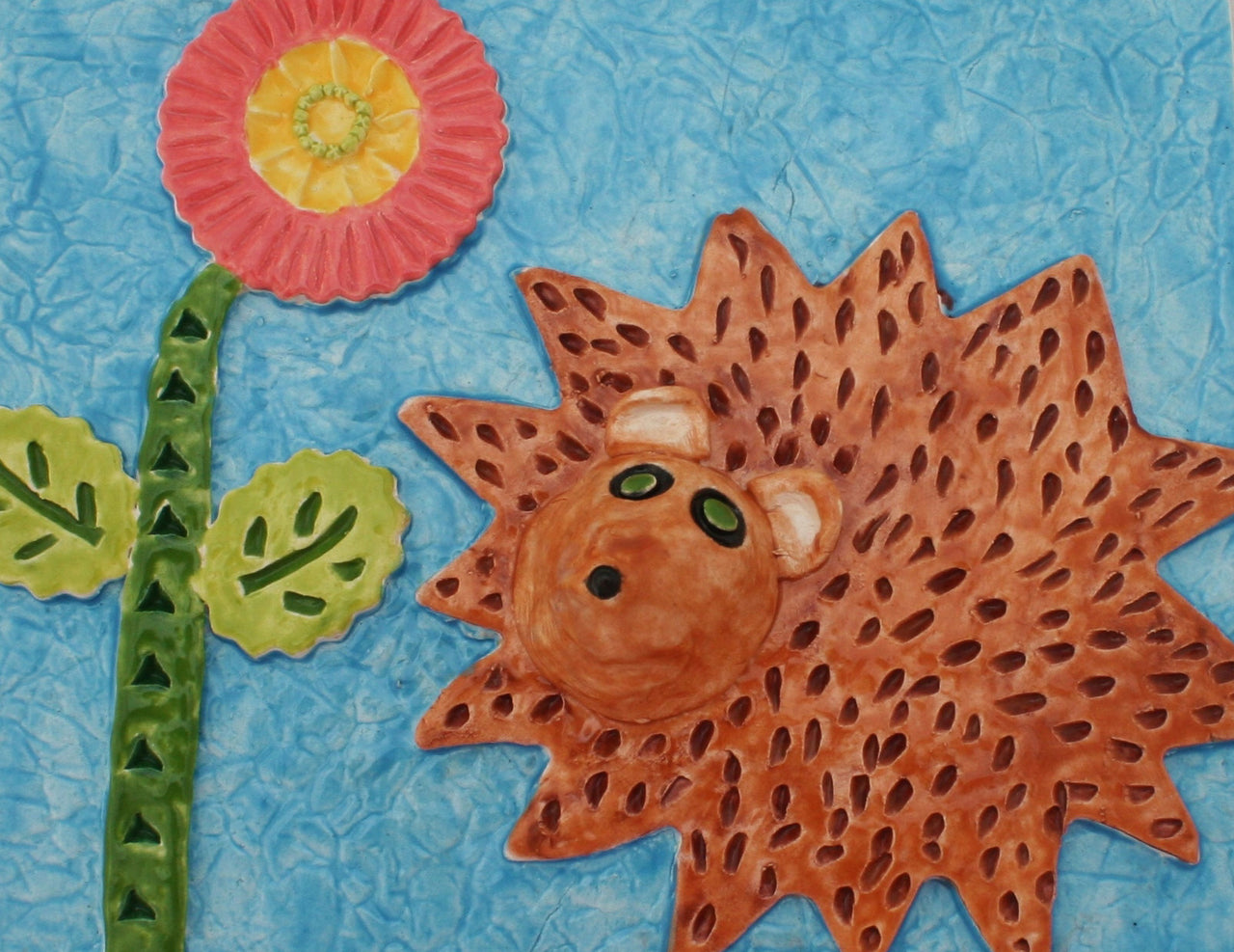 Hedge Hog Ceramic Wall Art Tile 1