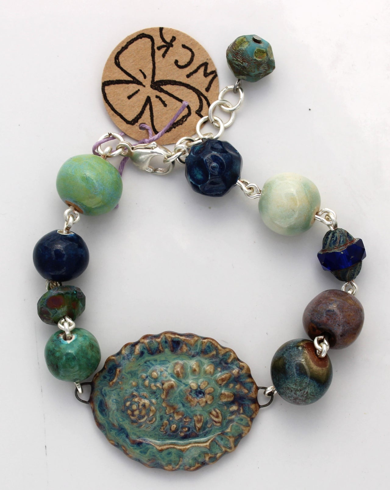 Green Floral Bracelet