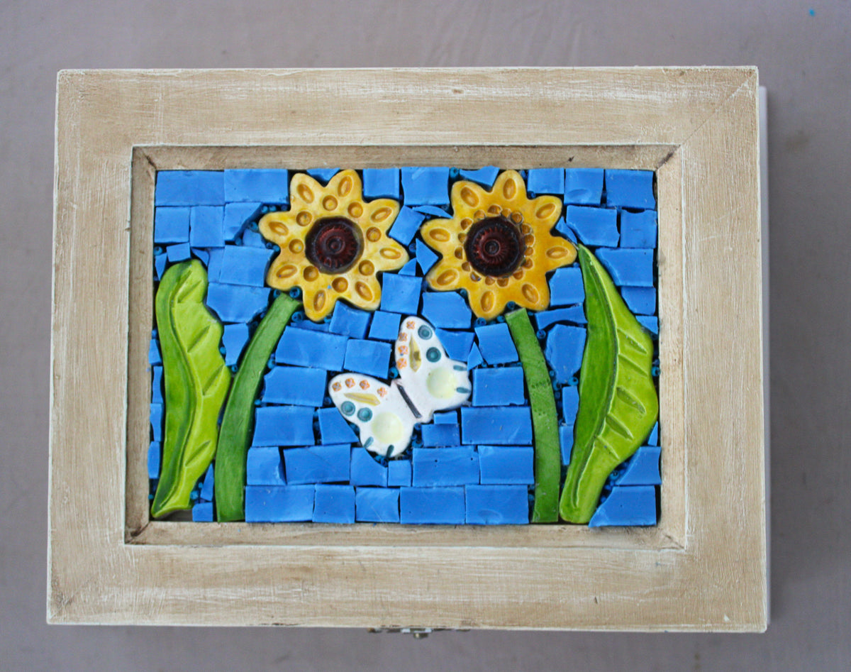 Large Mosaic Wooden Box 5