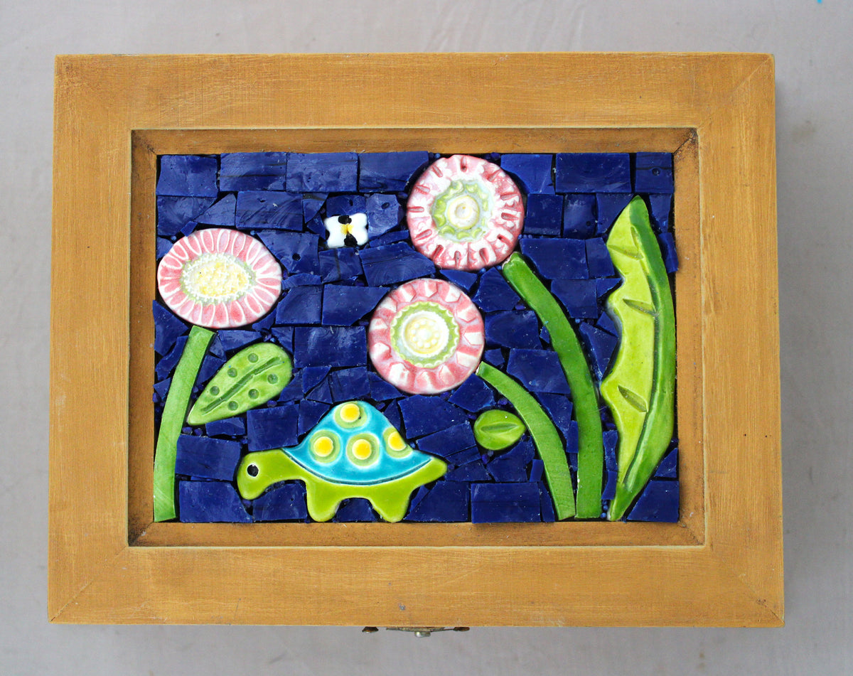 Large Mosaic Wooden Box 4