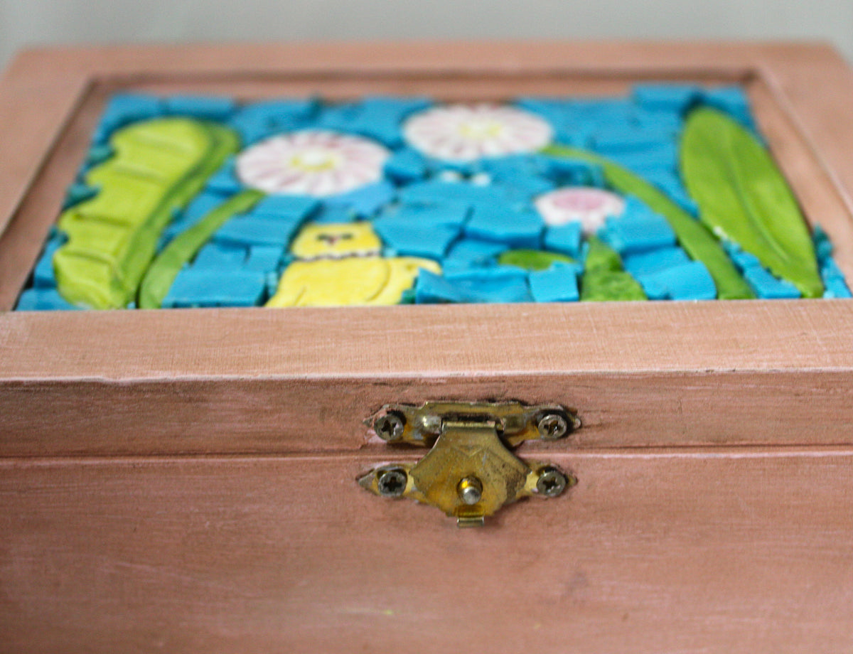 Large Mosaic Wooden Box 1