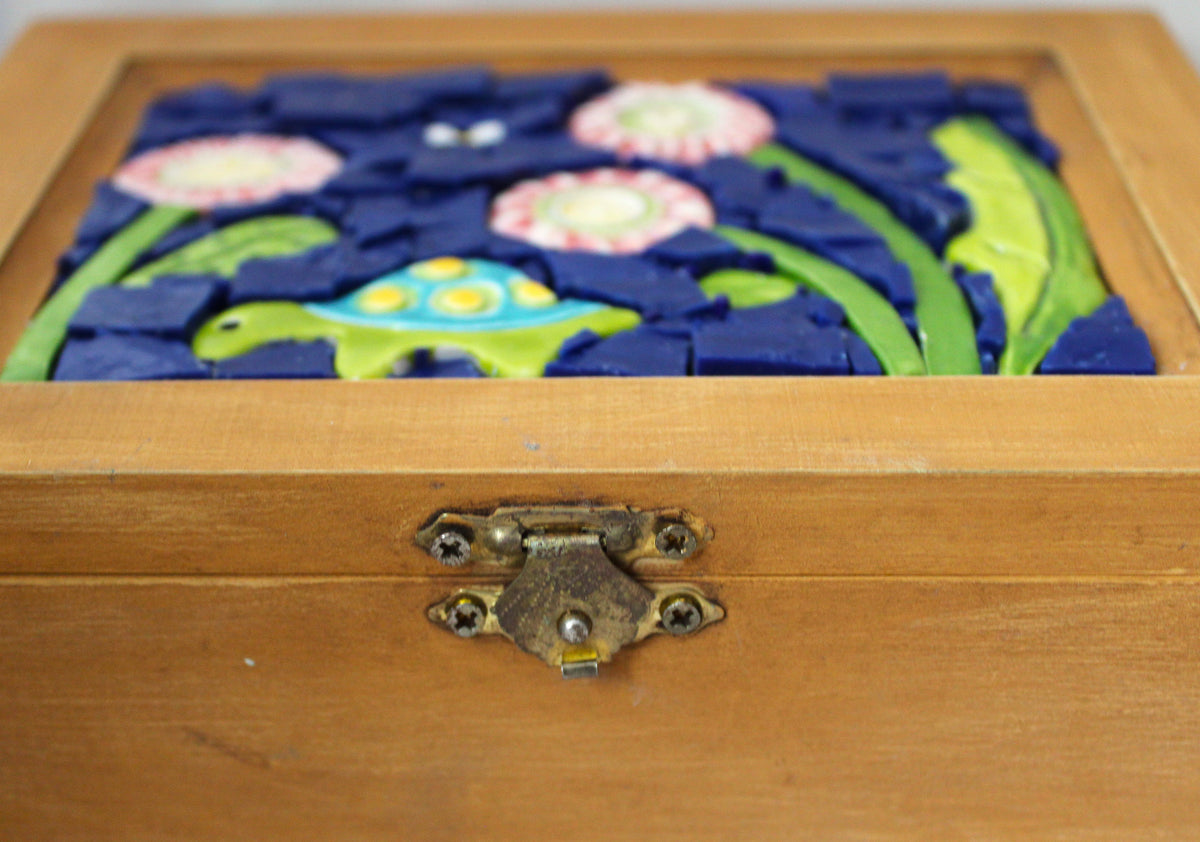 Large Mosaic Wooden Box 4