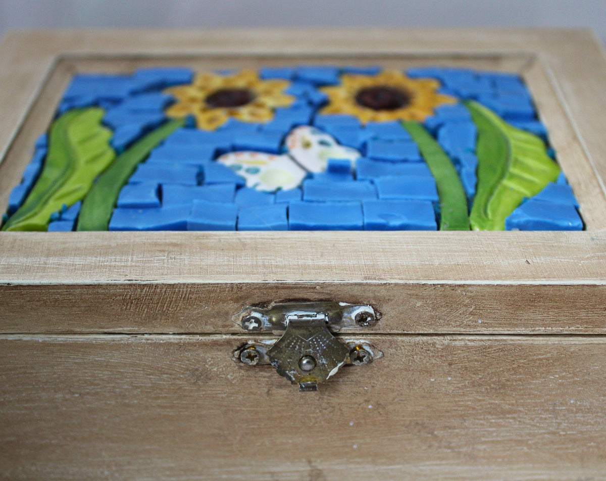 Large Mosaic Wooden Box 5