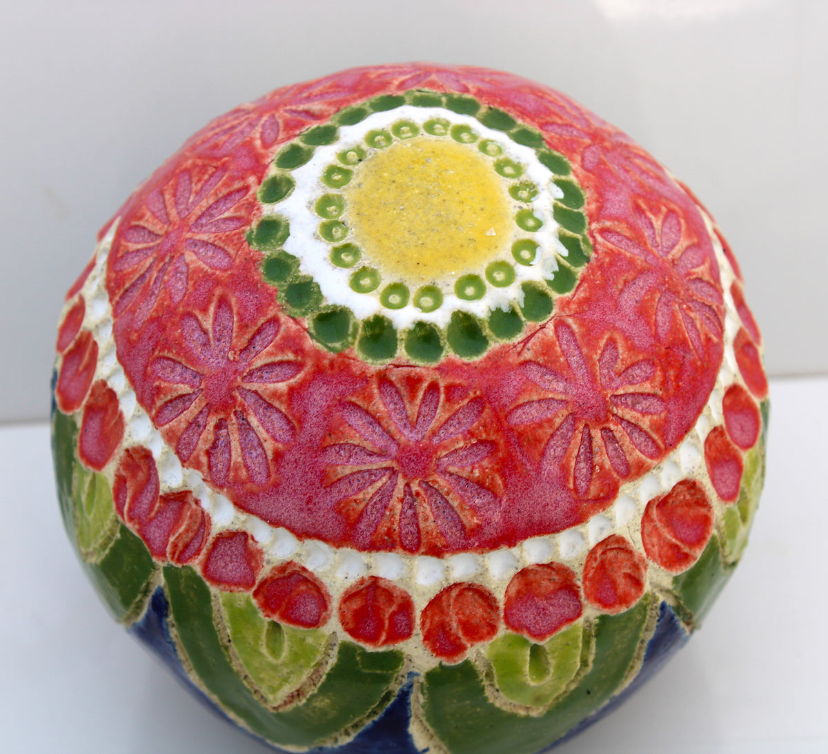 Ceramic Garden Orb Sculpture