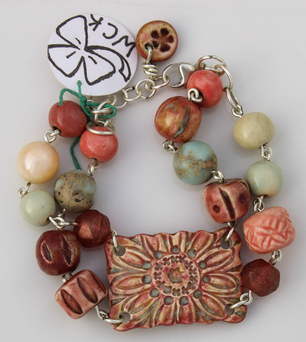 Salmon Flower Bracelet 2612