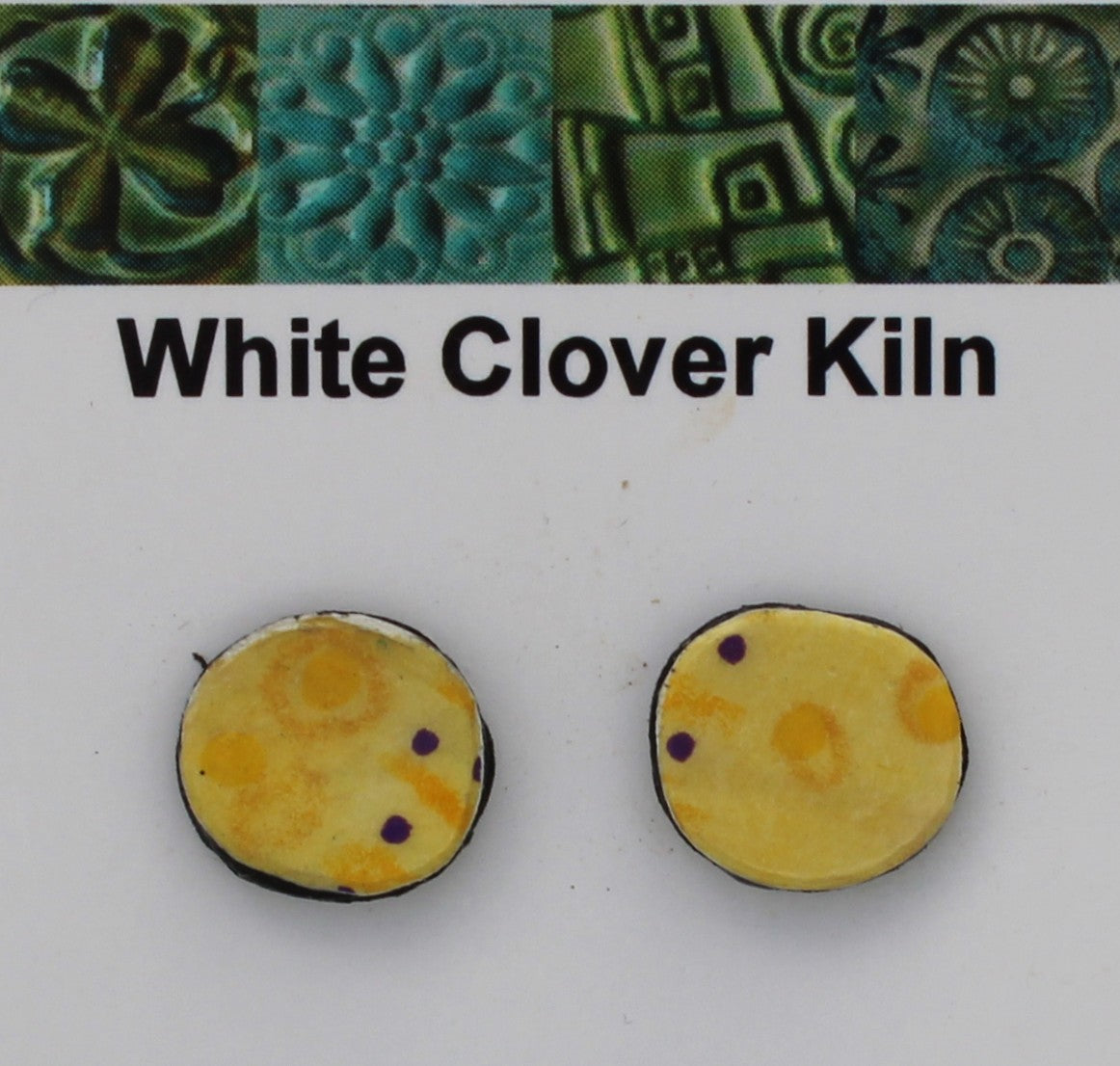 Hand Painted Paper Post Earrings 2602