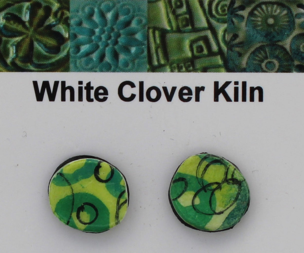 Hand Painted Paper Post Earrings 2604