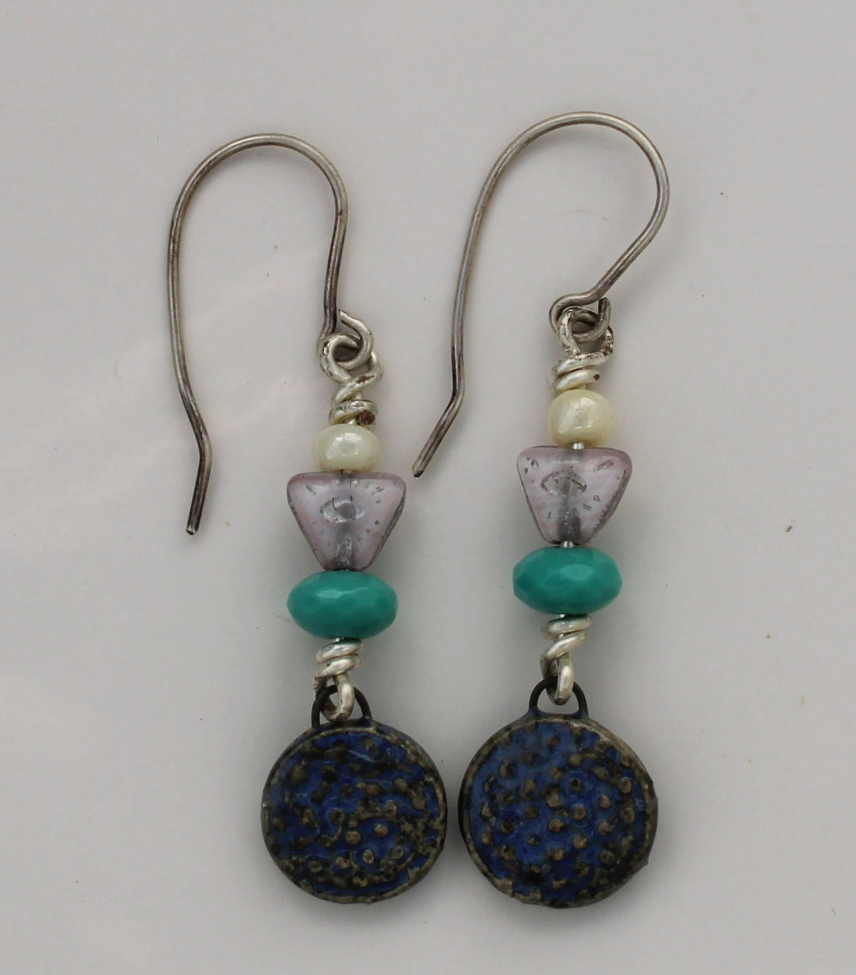 Sterling Silver and Ceramic Earrings 2607
