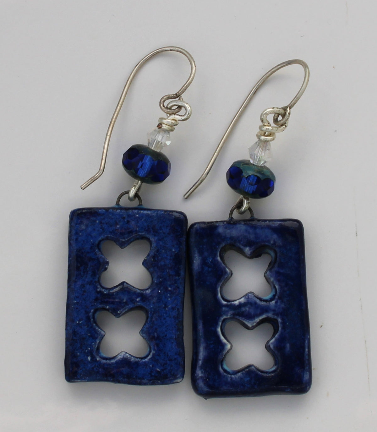 Sterling Silver and Ceramic Earrings 2608