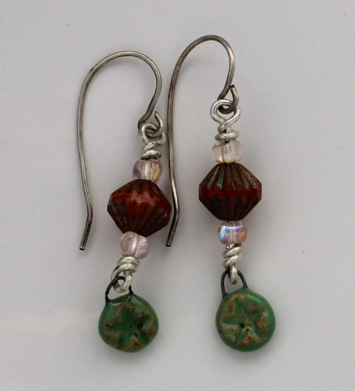 Sterling Silver and Ceramic Earrings 2615