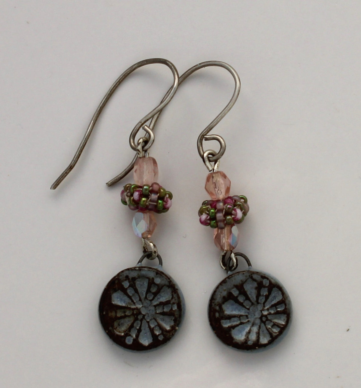 Sterling Silver and Ceramic Earrings 2624