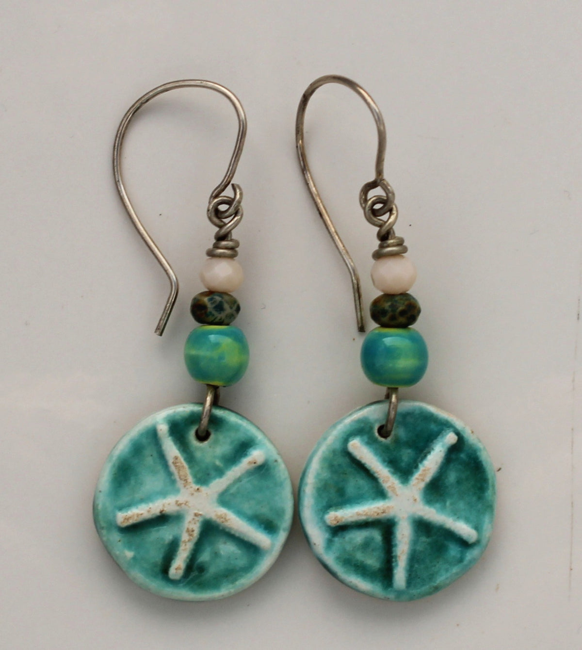 Sterling Silver and Ceramic Earrings 2626