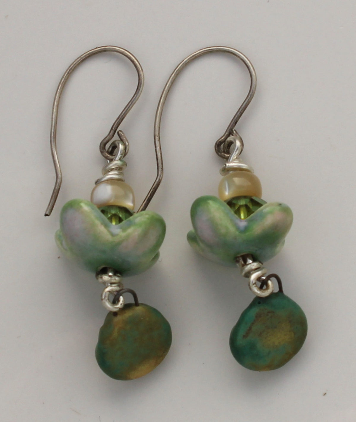 Sterling Silver and Ceramic Earrings 2627