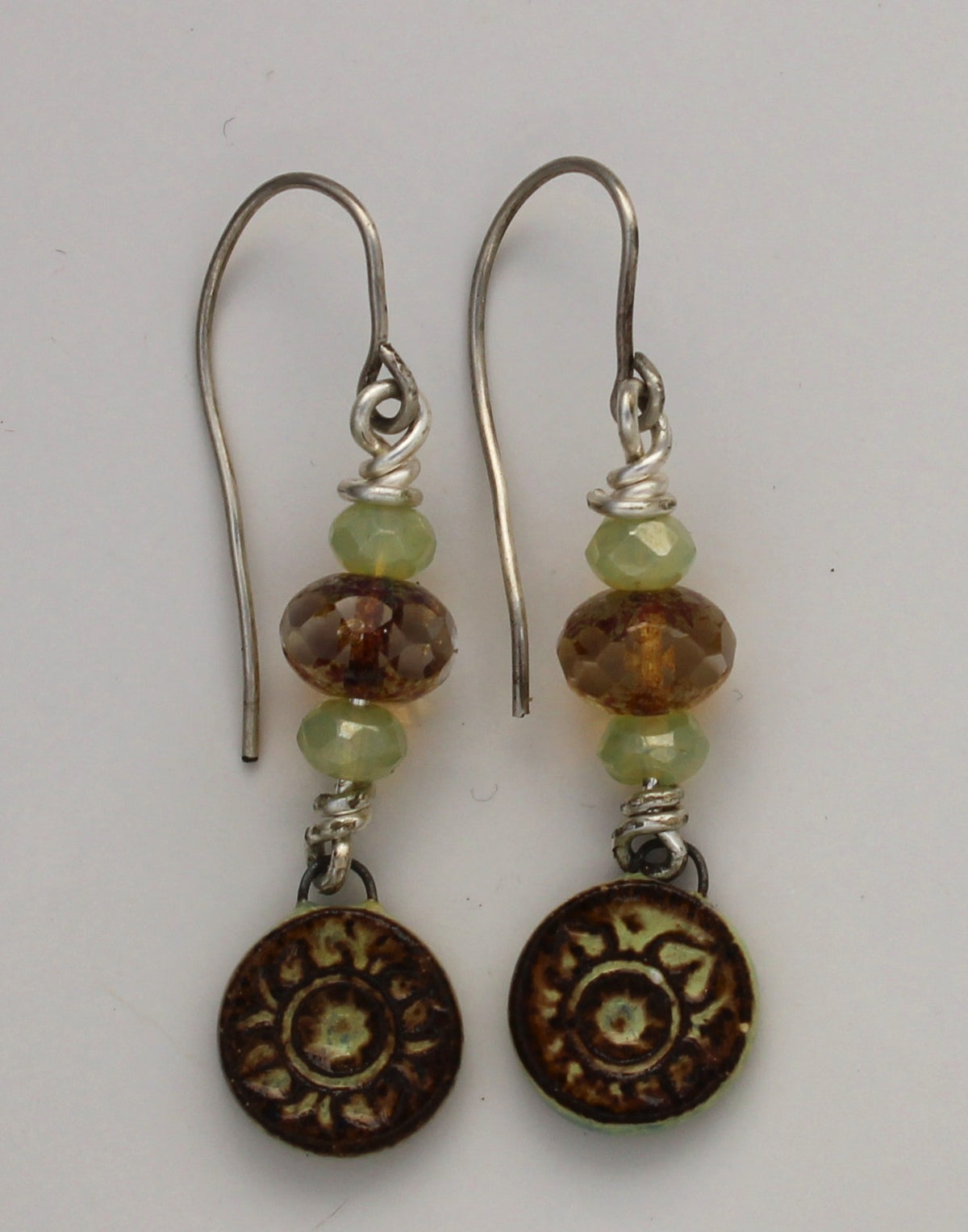 Sterling Silver and Ceramic Earrings 2633