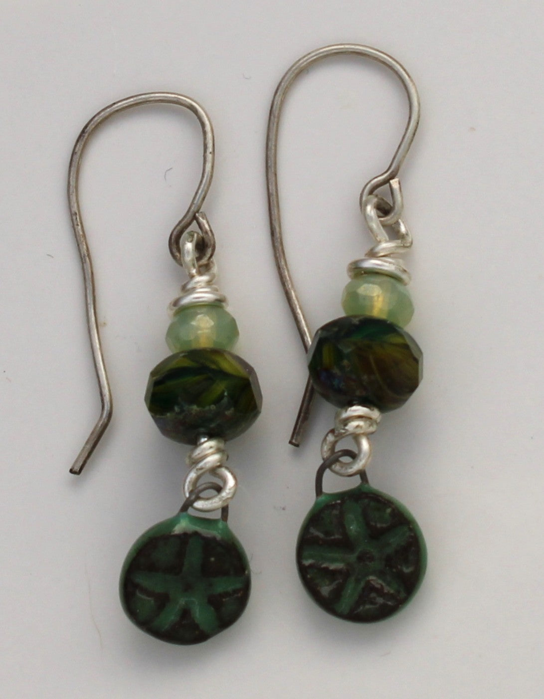 Sterling Silver and Ceramic Earrings 2634