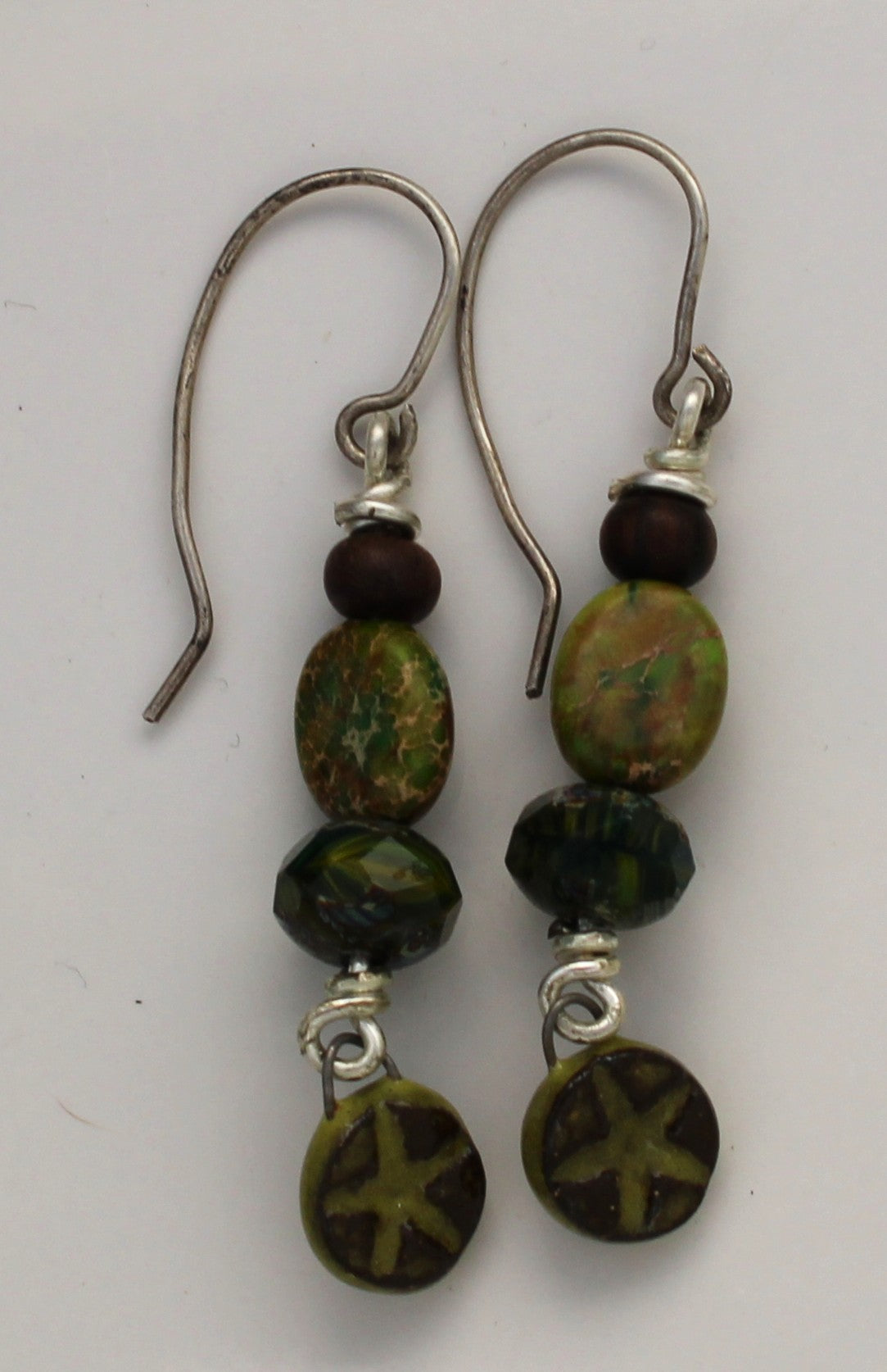 Sterling Silver and Ceramic Earrings 2639