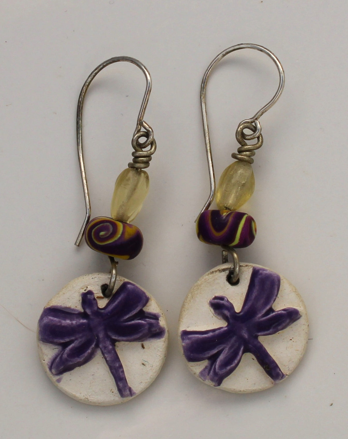 Sterling Silver and Ceramic Earrings 2642